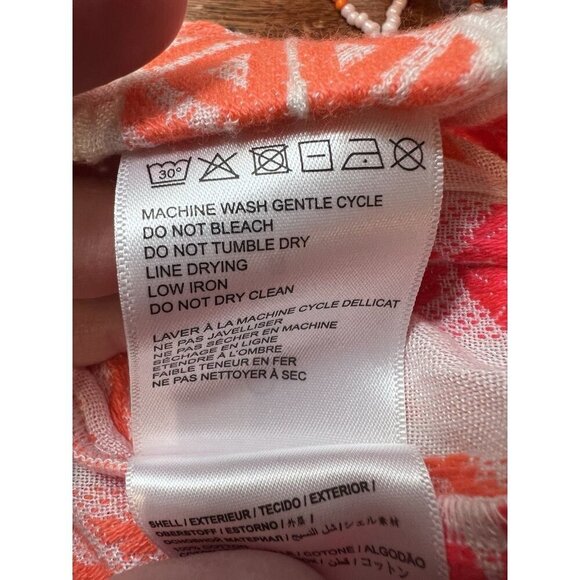 FARM Rio Anthropologie Red Embroidery Rose Printed Shorts Small Elastic Tie - Picture 13 of 14